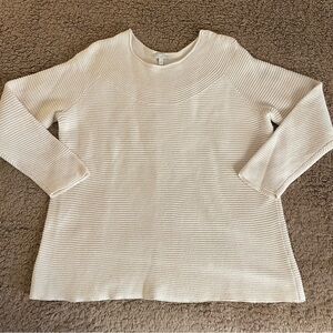 Talbot’s Cream Ribbed Raglan Long Sleeve Sweater Women’s Size 2X